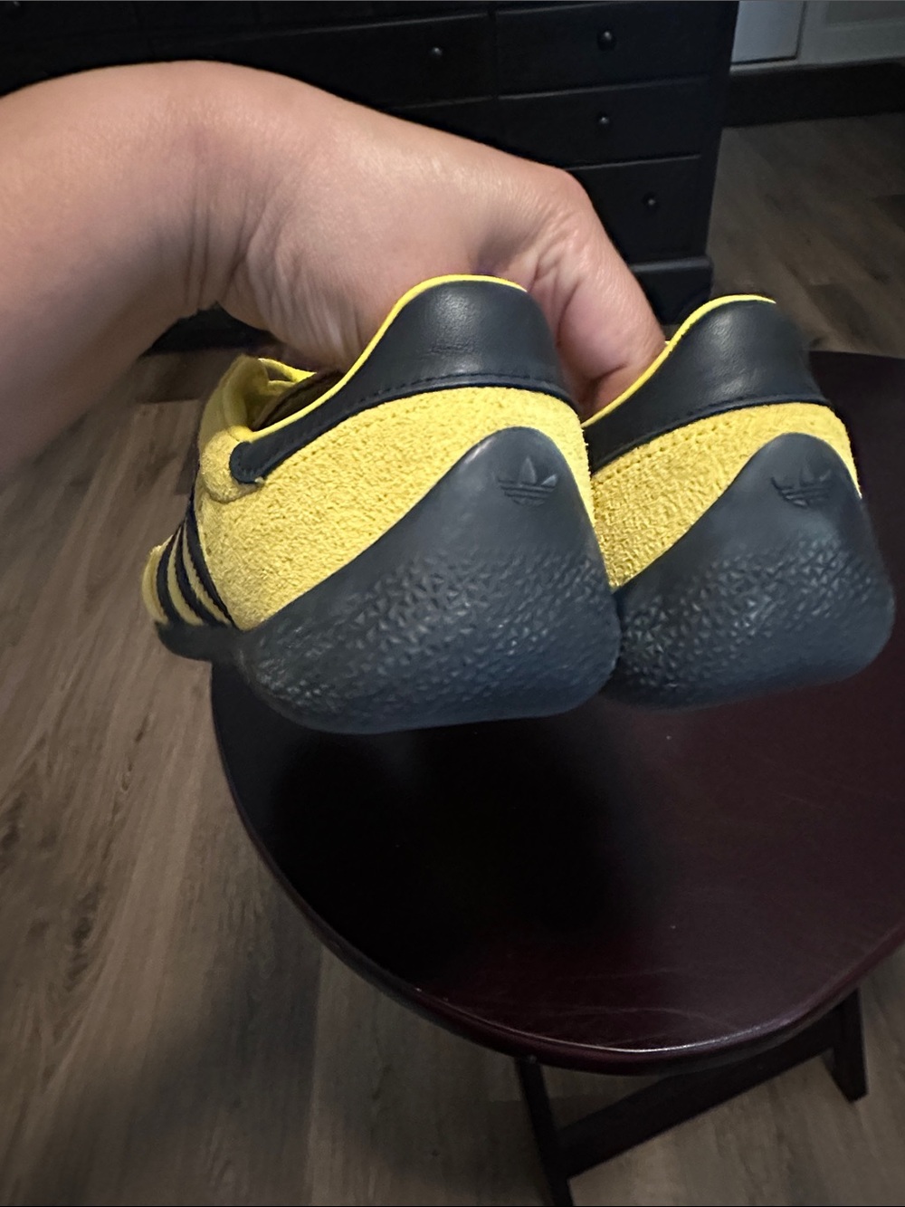 adidas Handball Spezial Lo Pro Yellow and Black Women's Sneakers - Picture 6 of 9